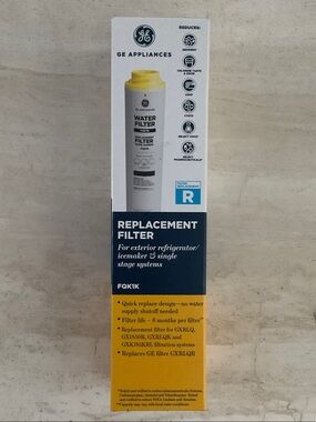 GE Model FQK1K Replacement Water Filter (R) General Electric New Sealed